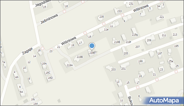 Bibice, Warszawska, 219C, mapa Bibice