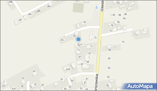 Bibice, Warszawska, 73, mapa Bibice