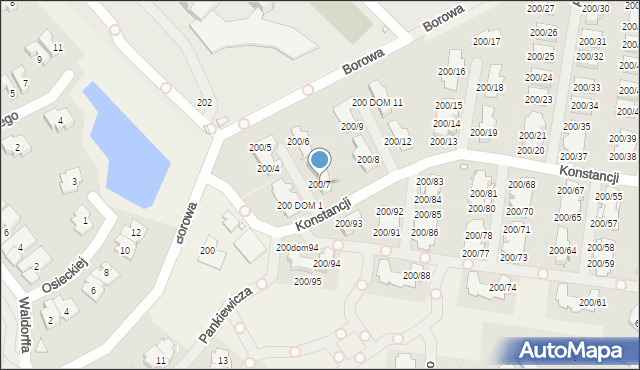 Bielawa, Warszawska, 200/7, mapa Bielawa