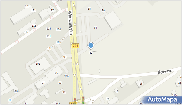 Bielawa, Warszawska, 82, mapa Bielawa