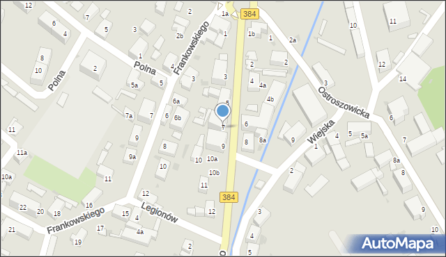 Bielawa, Waryńskiego Ludwika, 7, mapa Bielawa