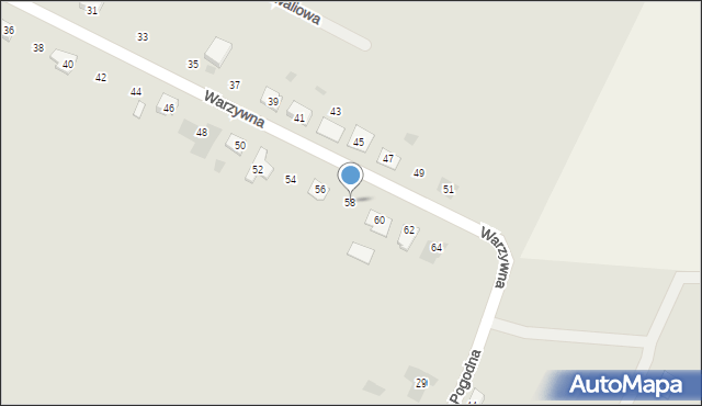 Bielsk Podlaski, Warzywna, 58, mapa Bielsk Podlaski