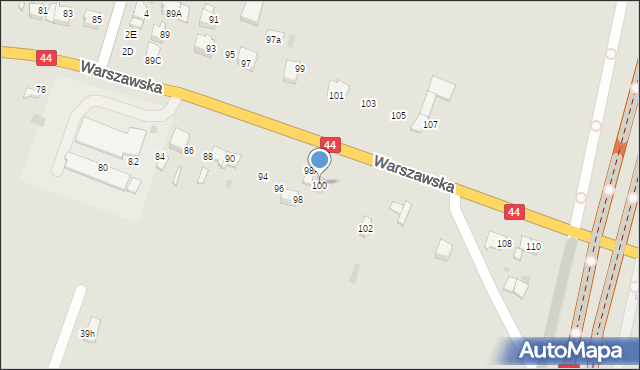 Bieruń, Warszawska, 100, mapa Bieruń