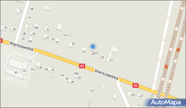 Bieruń, Warszawska, 103, mapa Bieruń