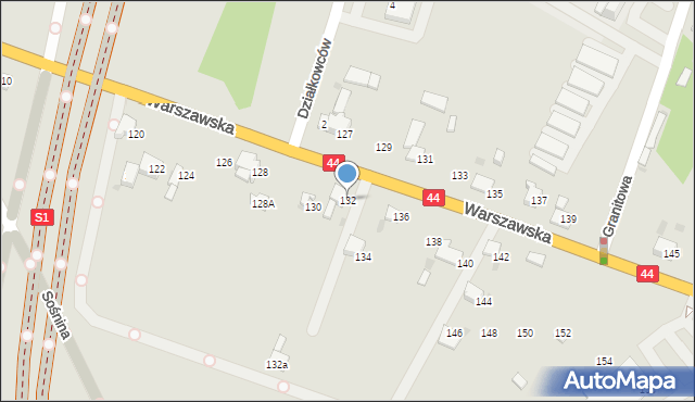 Bieruń, Warszawska, 132, mapa Bieruń