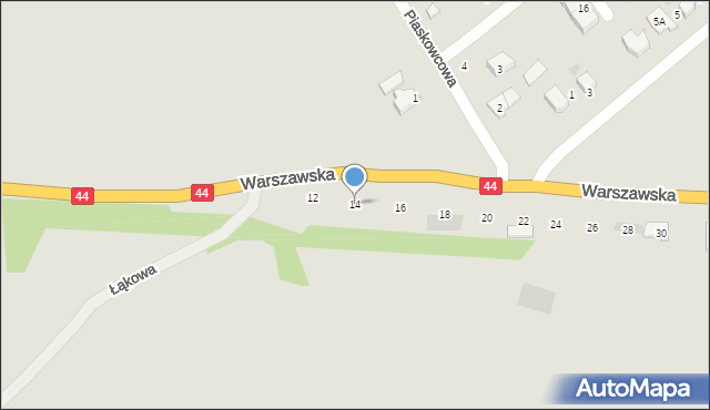 Bieruń, Warszawska, 14, mapa Bieruń