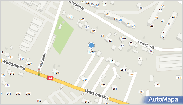 Bieruń, Warszawska, 147C, mapa Bieruń