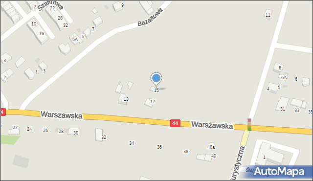 Bieruń, Warszawska, 15, mapa Bieruń