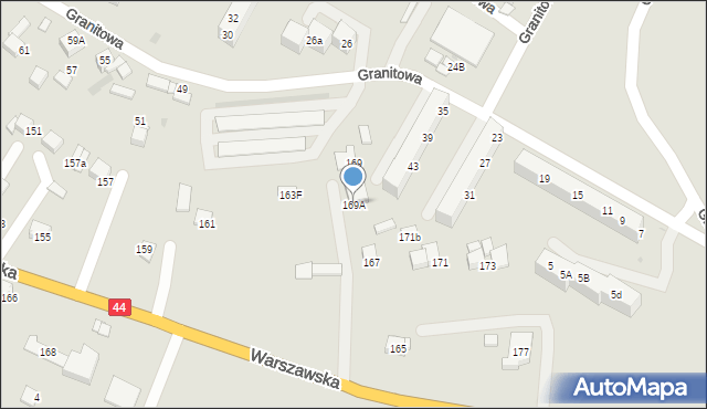 Bieruń, Warszawska, 169A, mapa Bieruń