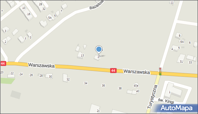 Bieruń, Warszawska, 17, mapa Bieruń