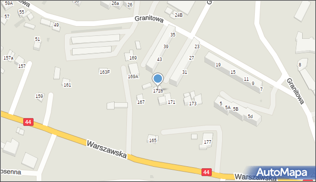 Bieruń, Warszawska, 171b, mapa Bieruń