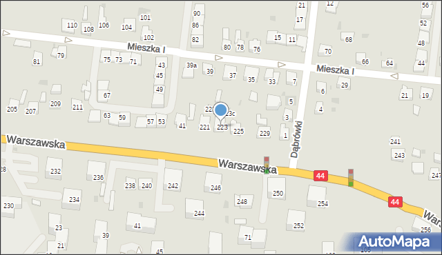 Bieruń, Warszawska, 223, mapa Bieruń