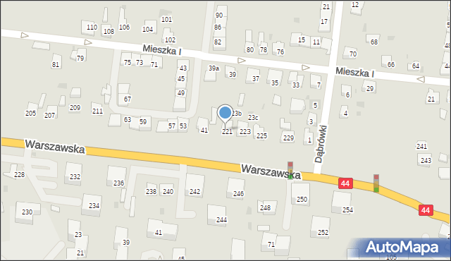 Bieruń, Warszawska, 223a, mapa Bieruń