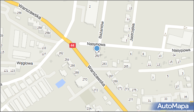 Bieruń, Warszawska, 261, mapa Bieruń