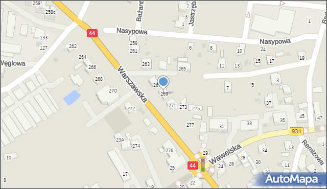 Bieruń, Warszawska, 269, mapa Bieruń