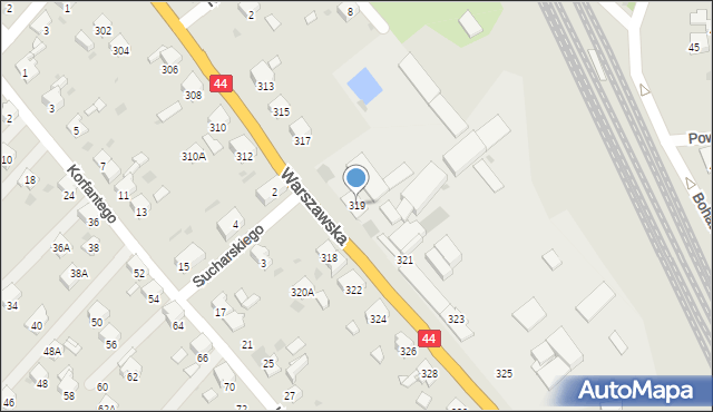 Bieruń, Warszawska, 319, mapa Bieruń