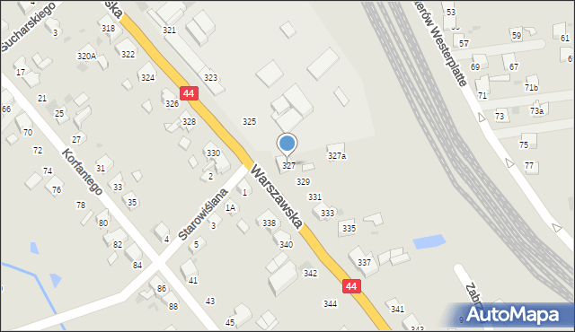 Bieruń, Warszawska, 327, mapa Bieruń