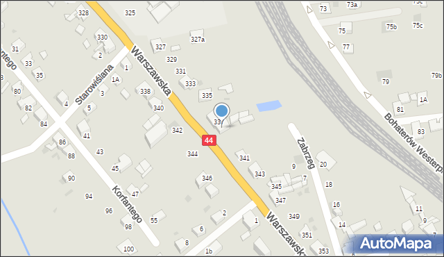 Bieruń, Warszawska, 339, mapa Bieruń