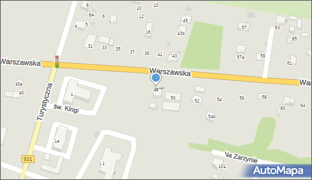 Bieruń, Warszawska, 48, mapa Bieruń
