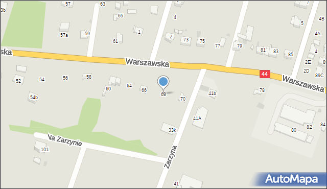 Bieruń, Warszawska, 68, mapa Bieruń