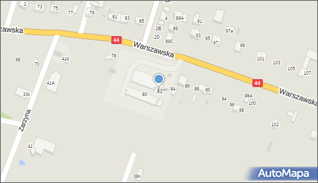 Bieruń, Warszawska, 82, mapa Bieruń