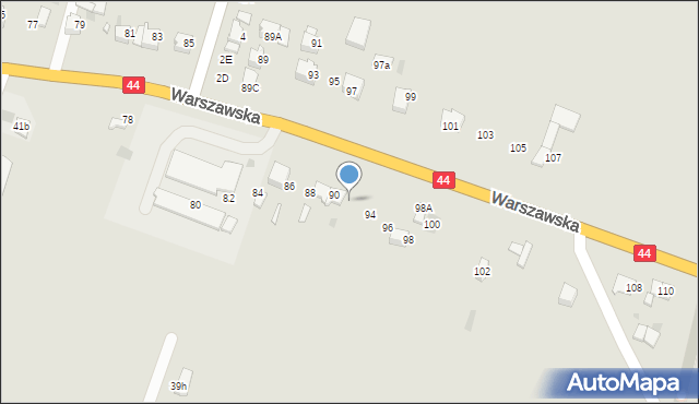 Bieruń, Warszawska, 92, mapa Bieruń