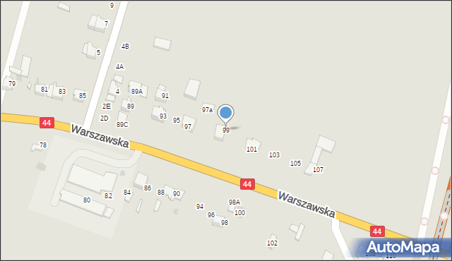 Bieruń, Warszawska, 99, mapa Bieruń