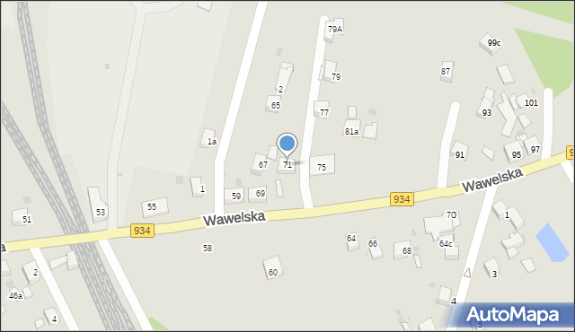 Bieruń, Wawelska, 71, mapa Bieruń