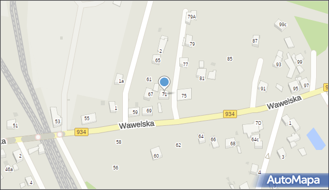 Bieruń, Wawelska, 71, mapa Bieruń