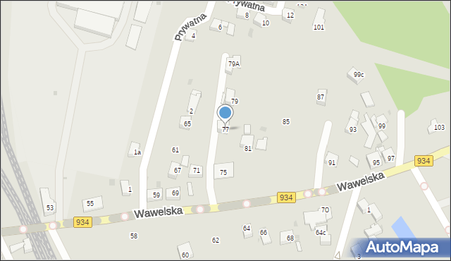 Bieruń, Wawelska, 77, mapa Bieruń