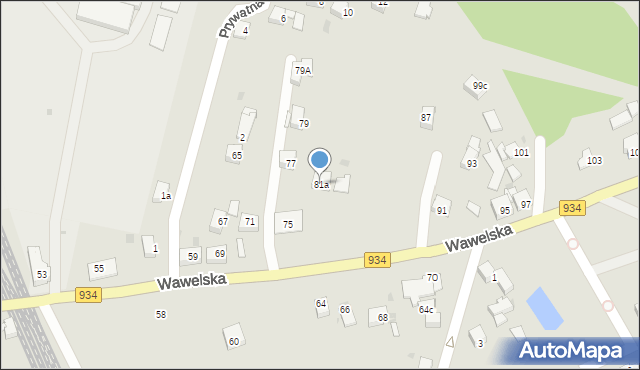 Bieruń, Wawelska, 81a, mapa Bieruń