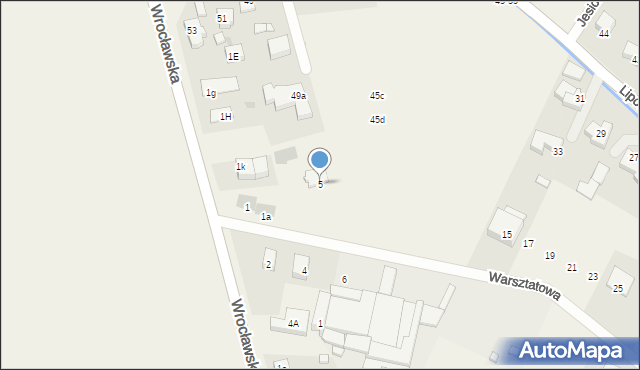 Biestrzyków, Warsztatowa, 5, mapa Biestrzyków