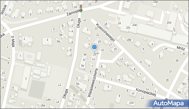 Biłgoraj, Walasiewiczówny Stanisławy, 13, mapa Biłgoraj