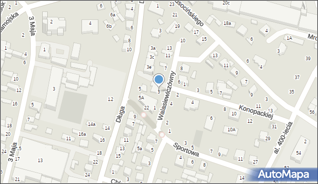 Biłgoraj, Walasiewiczówny Stanisławy, 3, mapa Biłgoraj