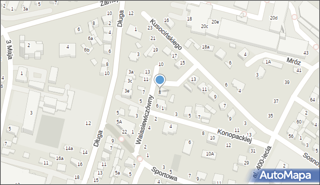 Biłgoraj, Walasiewiczówny Stanisławy, 8, mapa Biłgoraj