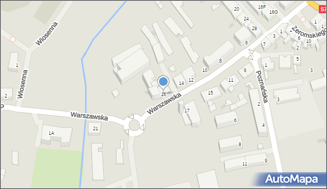 Biskupiec, Warszawska, 16, mapa Biskupiec