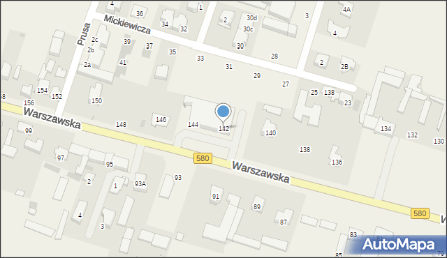 Blizne Jasińskiego, Warszawska, 142, mapa Blizne Jasińskiego
