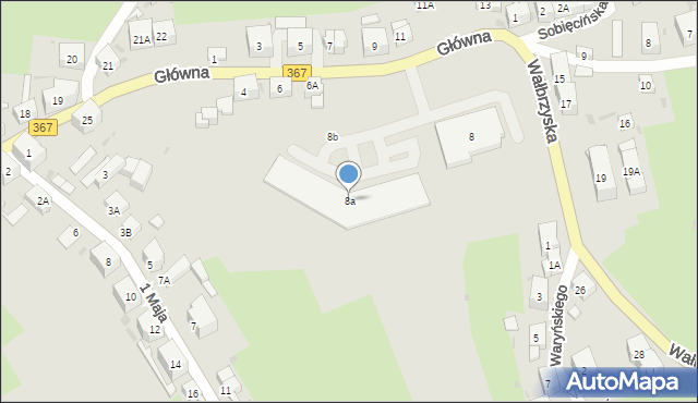 Boguszów-Gorce, Wałbrzyska, 8a, mapa Boguszów-Gorce