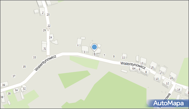 Boguszów-Gorce, Walentynowicz Anny, 5, mapa Boguszów-Gorce