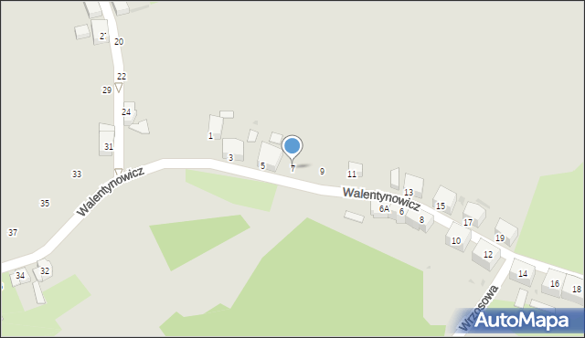 Boguszów-Gorce, Walentynowicz Anny, 7, mapa Boguszów-Gorce