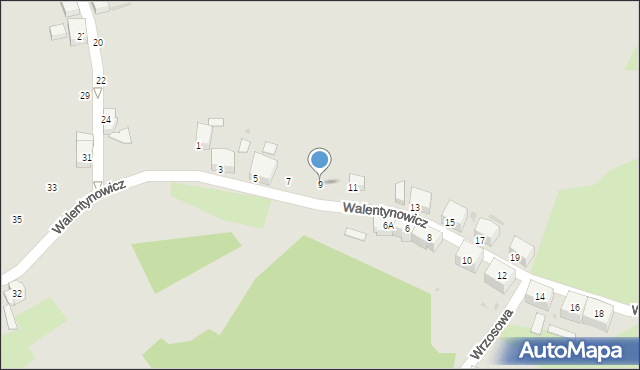 Boguszów-Gorce, Walentynowicz Anny, 9, mapa Boguszów-Gorce