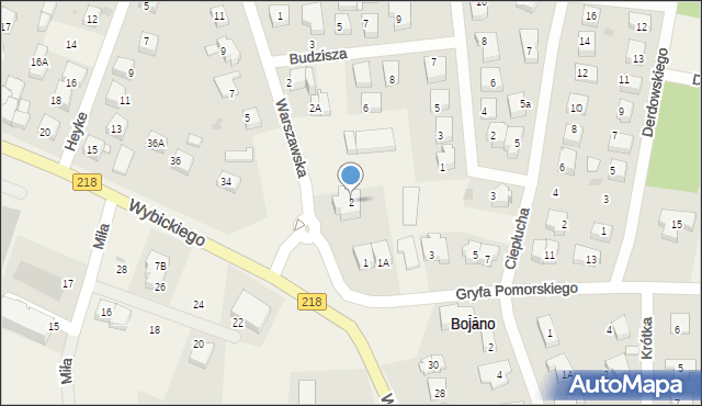 Bojano, Warszawska, 2, mapa Bojano