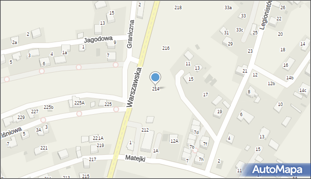 Boleń, Warszawska, 214, mapa Boleń