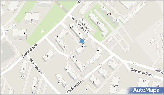 Bolesławiec, Wańkowicza Melchiora, 7, mapa Bolesławca