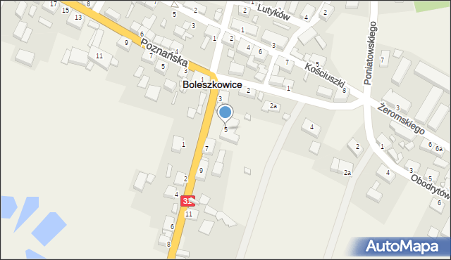 Boleszkowice, Warszawska, 5, mapa Boleszkowice