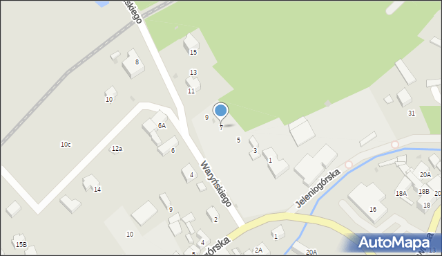 Bolków, Waryńskiego Ludwika, 7, mapa Bolków