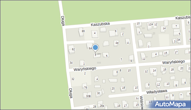 Bolszewo, Waryńskiego Ludwika, 3, mapa Bolszewo