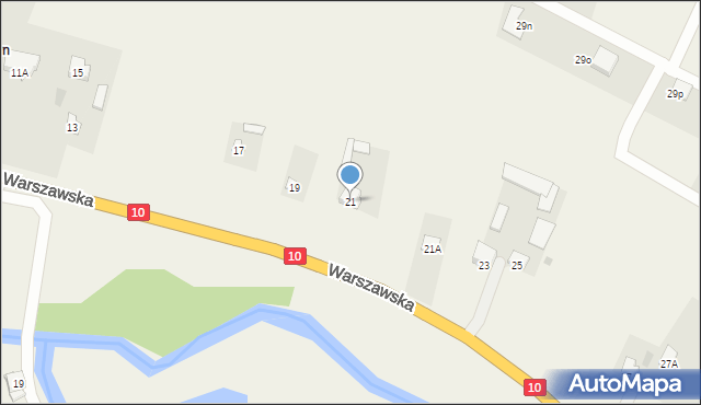 Borkowo Kościelne, Warszawska, 21, mapa Borkowo Kościelne