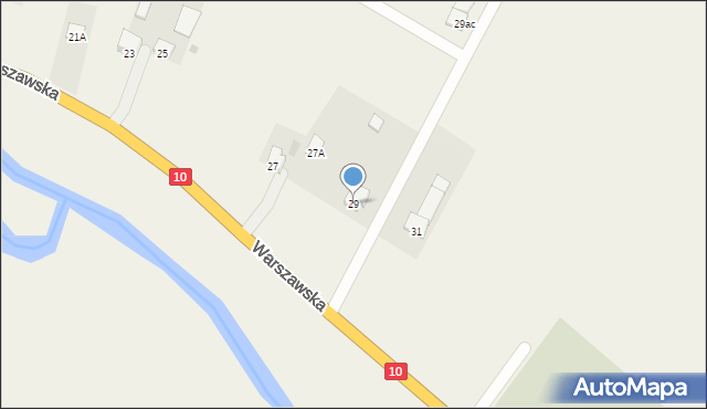 Borkowo Kościelne, Warszawska, 29, mapa Borkowo Kościelne