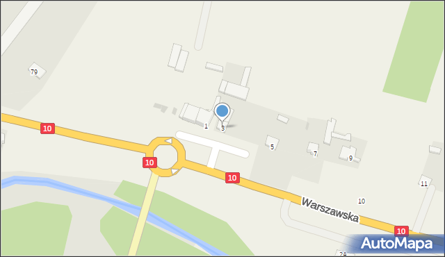 Borkowo Kościelne, Warszawska, 3, mapa Borkowo Kościelne